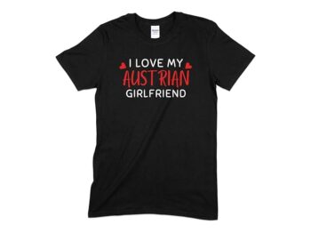 Herren Österreich Valentinstag T-Shirt – Herz-Design, Austria Pride, Rotes Freizeitshirt